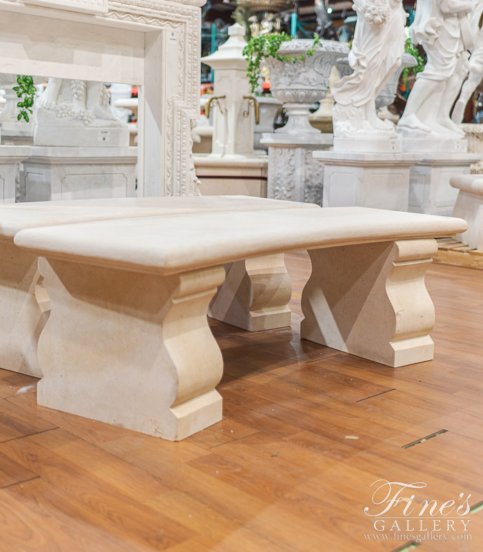 Marble Benches  - Light Cream Marble Bench - MBE-716