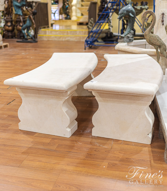 Marble Benches  - Light Cream Marble Bench - MBE-716