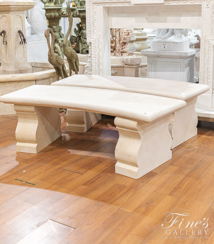 Marble Benches  - Light Cream Marble Bench - MBE-716