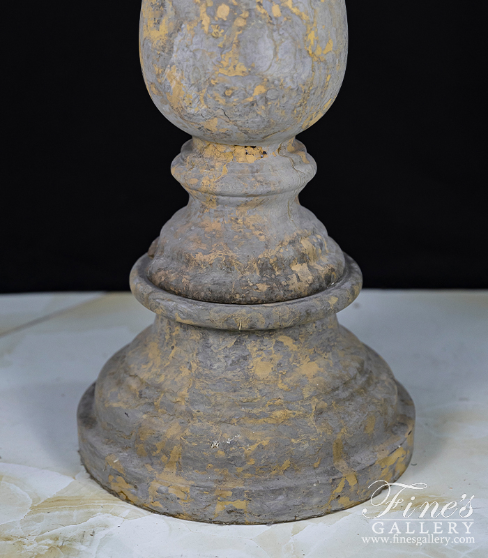Marble Bases  - 35 Inch Pedestal In Giallo Marrone Marble - MBS-089