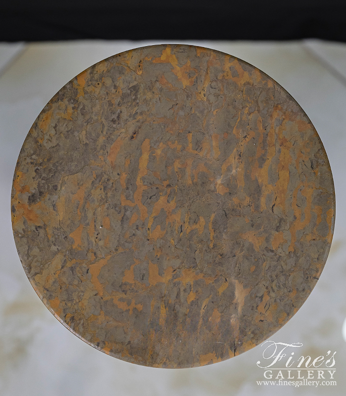 Marble Bases  - 36 Inch Pedestal In Polished Giallo Marrone Marble - MBS-097