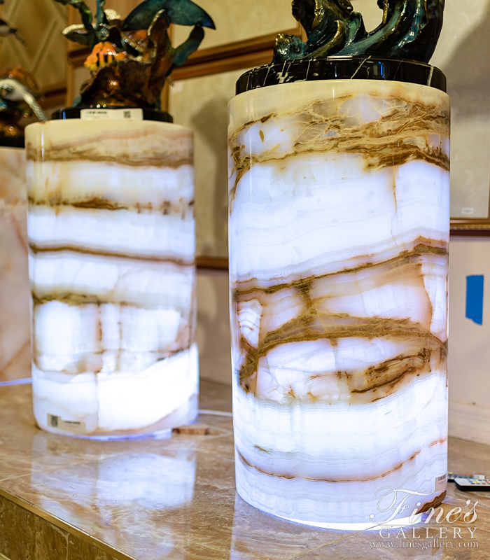 Marble Bases  - Translucent Onyx Pedestal - MBS-210