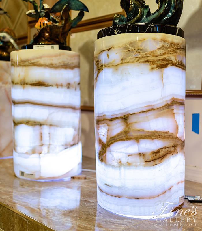 Search Result For Marble Bases  - Translucent Onyx Pedestal - MBS-210