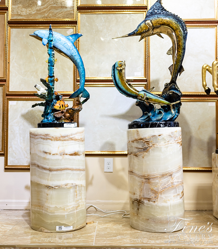 Marble Bases  - Translucent Onyx Pedestal - MBS-210