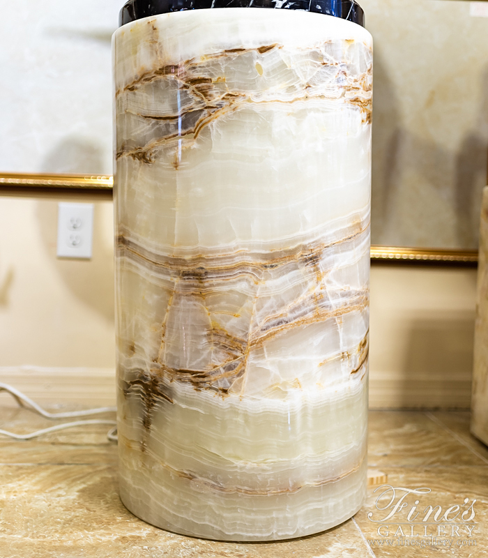 Marble Bases  - Translucent Onyx Pedestal - MBS-210