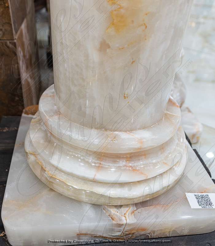 Search Result For Marble Bases  - White Onyx Pedestal - MBS-215