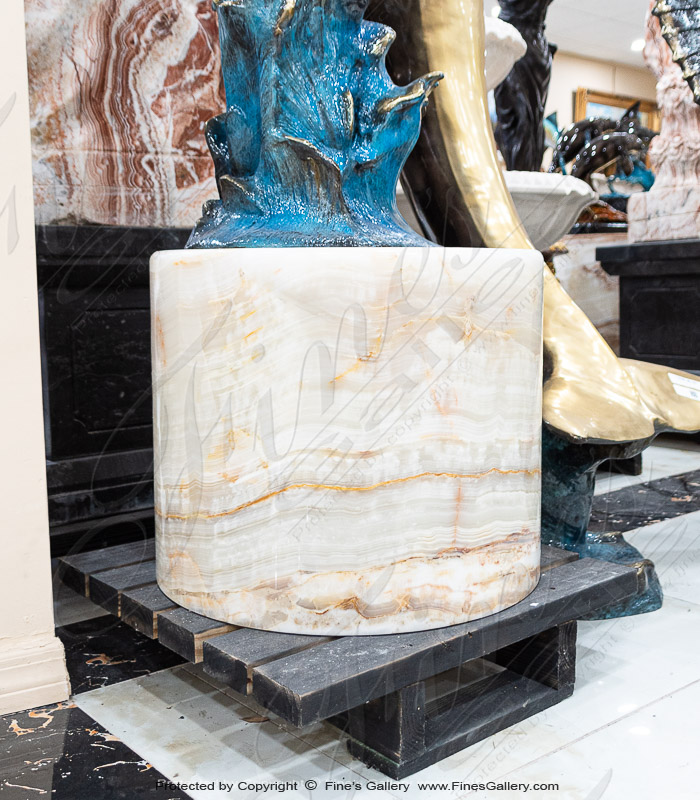 Marble Bases  - Translucent Onyx Pedestal - MBS-240