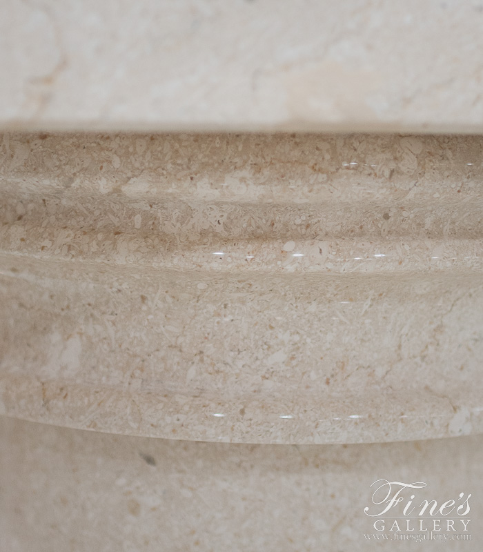 Marble Bases  - Classic Cream Marble Pedestals - MBS-259