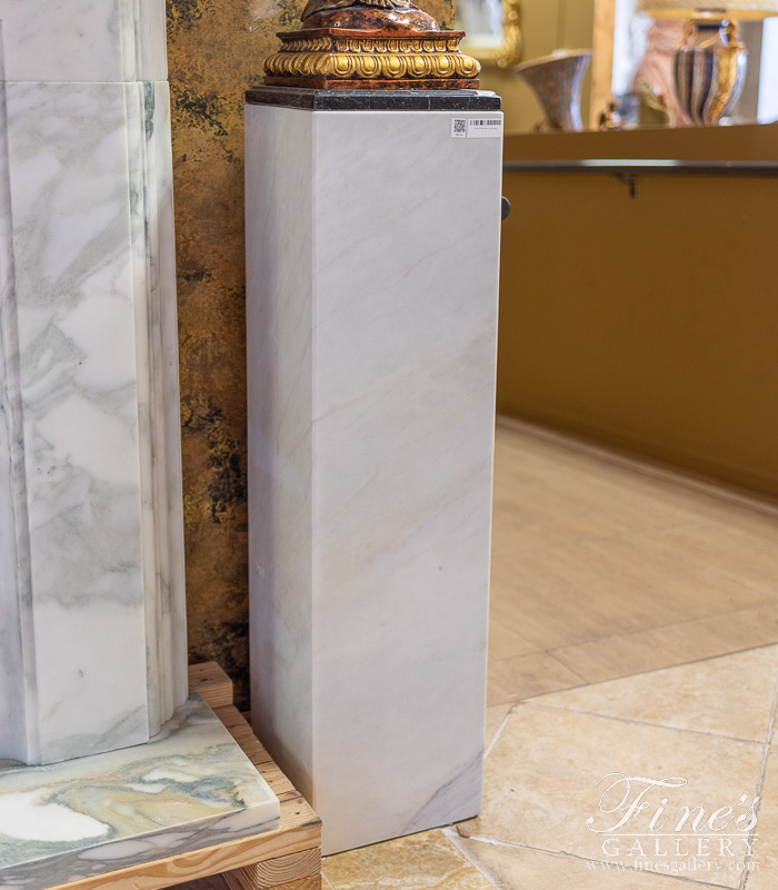 Marble Bases  - Contemporary White Marble Pedestal - MBS-265