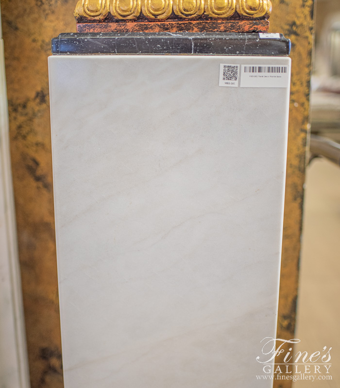 Marble Bases  - Contemporary White Marble Pedestal - MBS-265