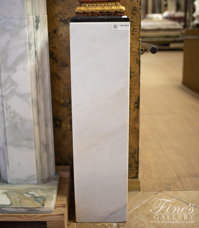 Marble Bases  - Contemporary White Marble Pedestal - MBS-265