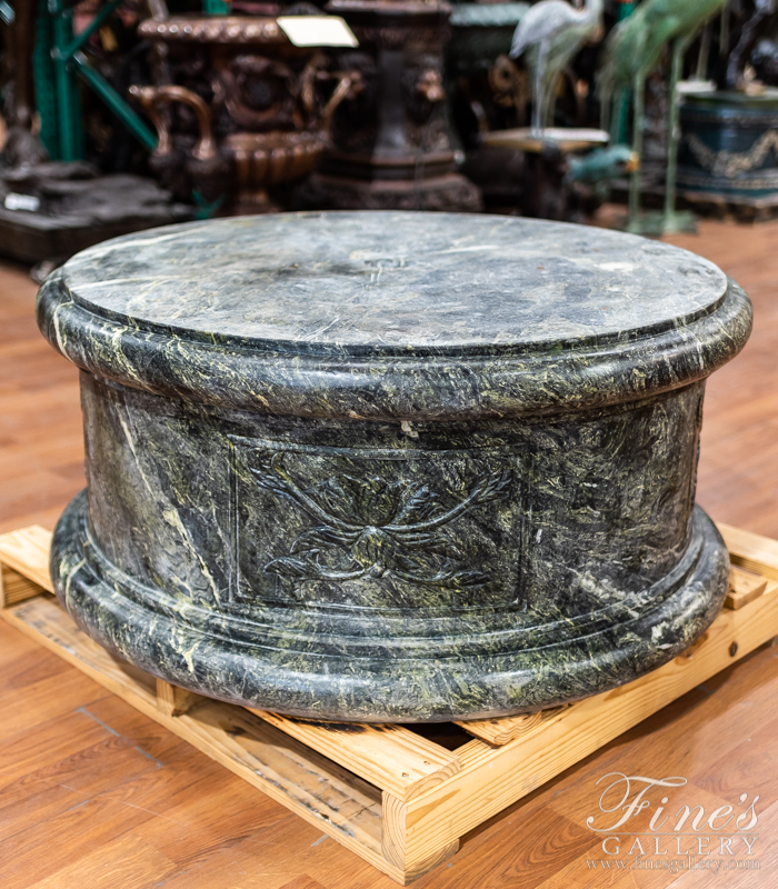 Marble Accessories  - Decorative Verde Green Marble Base - MBS-288