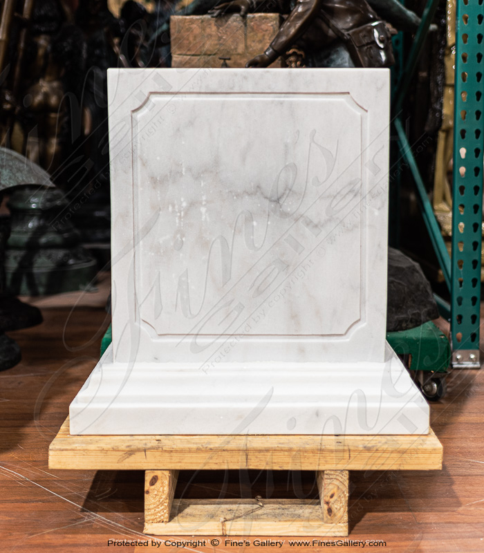 Marble Bases  - High Grade Statuary White Marble Pedestal - MBS-296