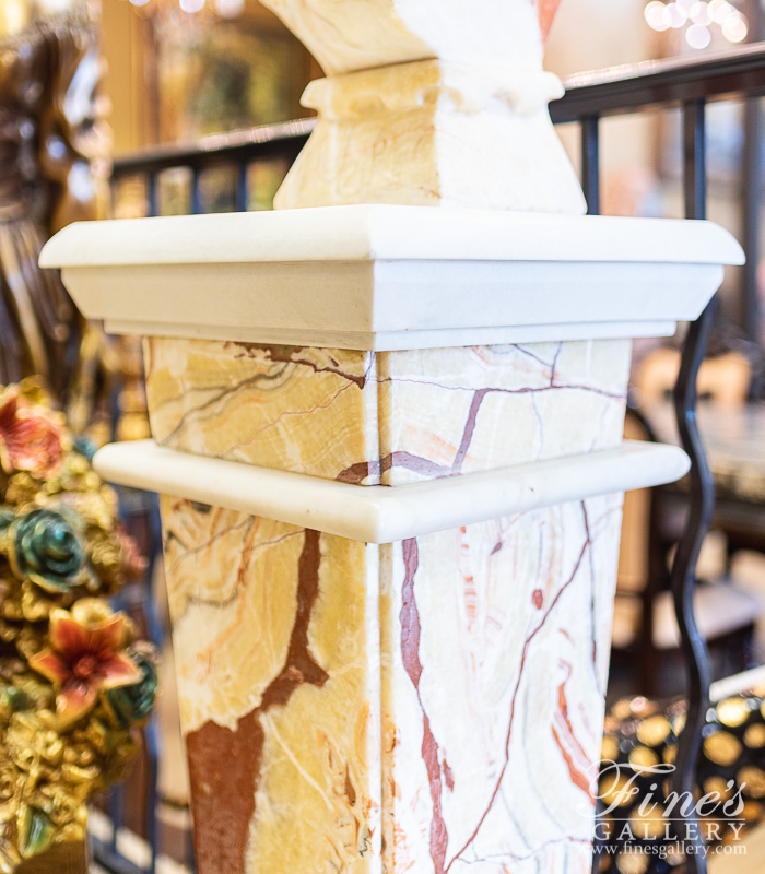 Marble Bases  - Luxurious Onyx And Marble Pedestal - MBS-300