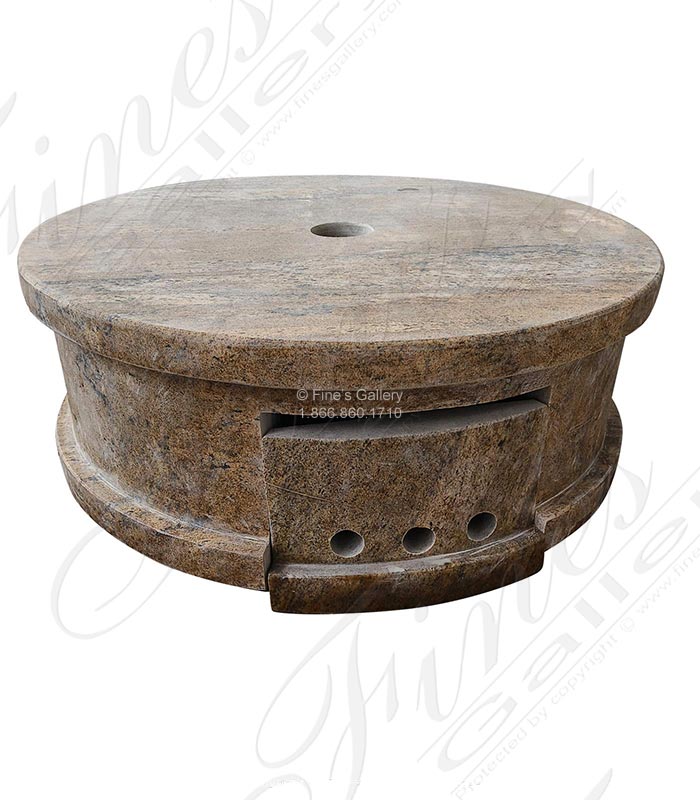 Marble Accessories  - Hollow Base In Antique Gold Granite - MBS-327