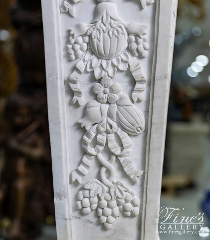 Marble Bases  - 19th Century Style Pedestals In Hand Carved Marble - MBS-330