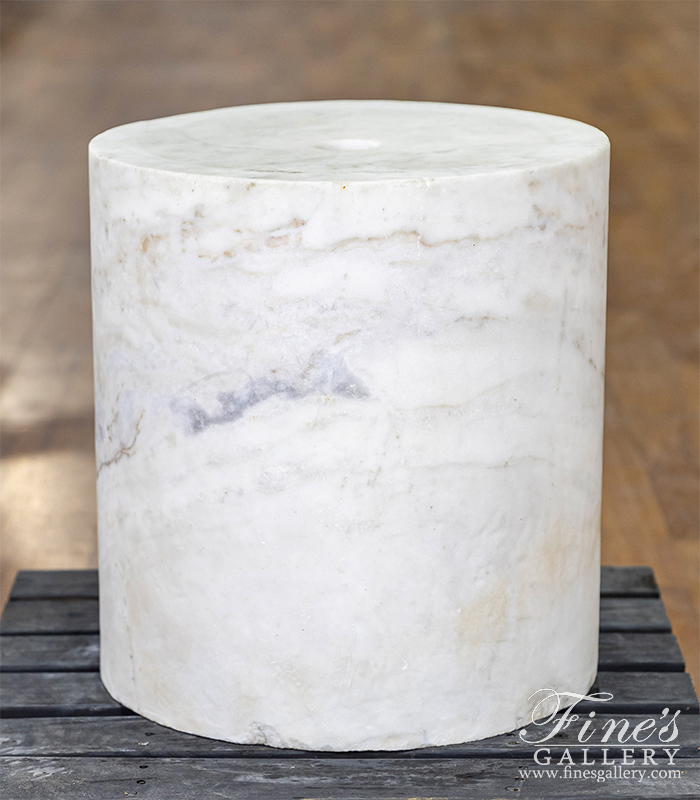 Marble Accessories  - Hollow Pedestal In Statuary White Marble - MBS-332