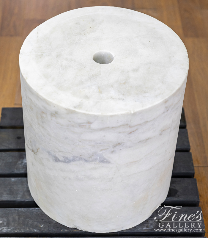 Marble Accessories  - Hollow Pedestal In Statuary White Marble - MBS-332