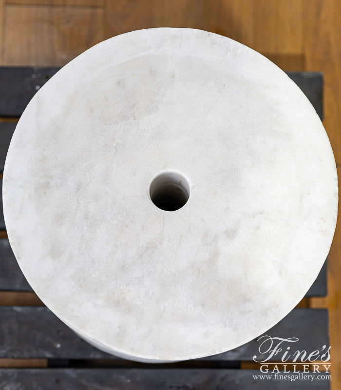 Marble Accessories  - Hollow Pedestal In Statuary White Marble - MBS-332