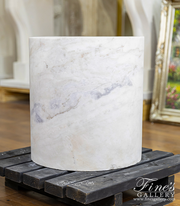 Marble Accessories  - Hollow Pedestal In Statuary White Marble - MBS-332