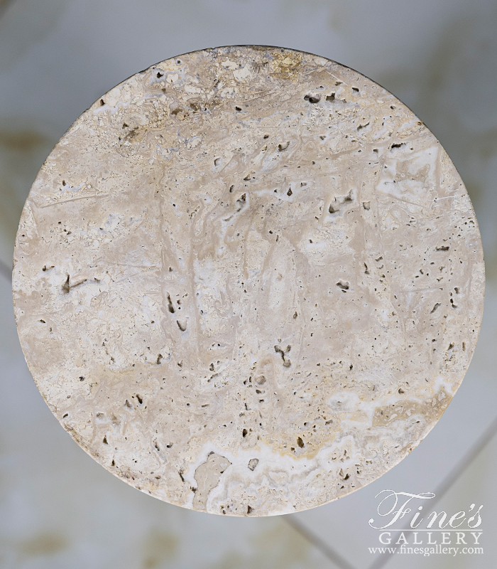 Marble Bases  - 3 Ft Tall Pedestal In Classic Light Travertine - MBS-333