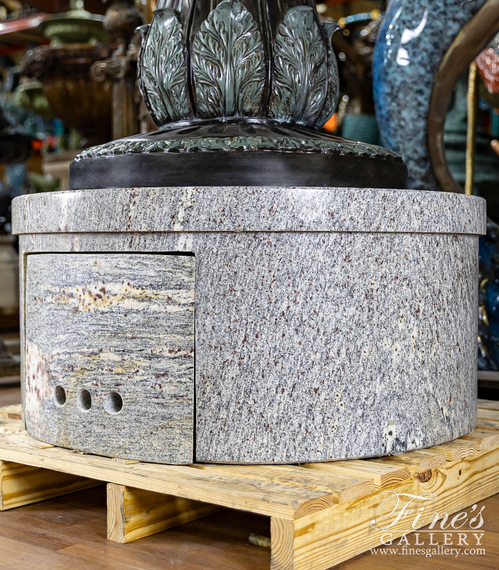 Marble Bases  - Antique Griggio Granite Fountain Base - MBS-356