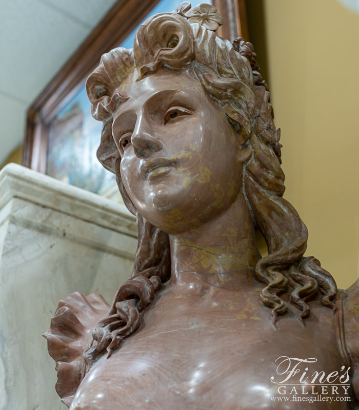 Marble Statues  - Flora Woman Bust - MBT-388