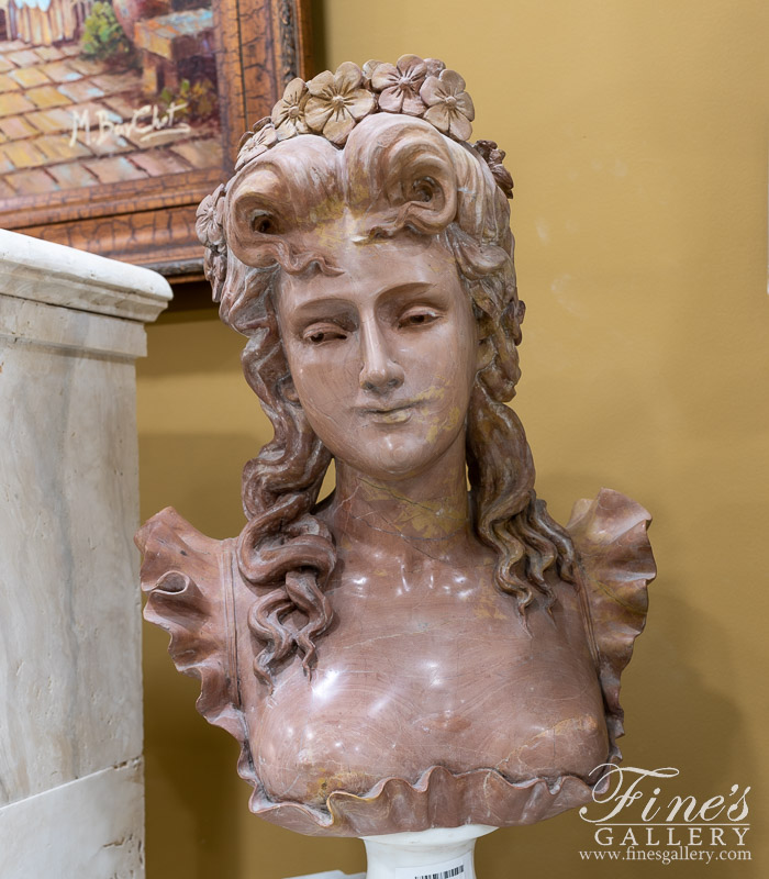 Marble Statues  - Flora Woman Bust - MBT-388