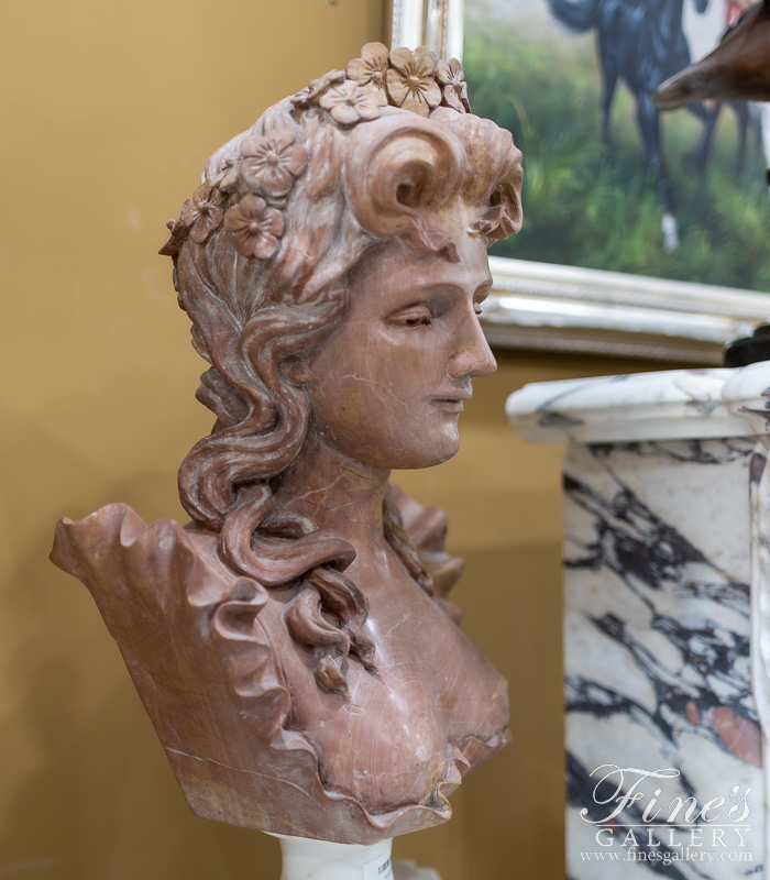 Marble Statues  - Flora Woman Bust - MBT-388