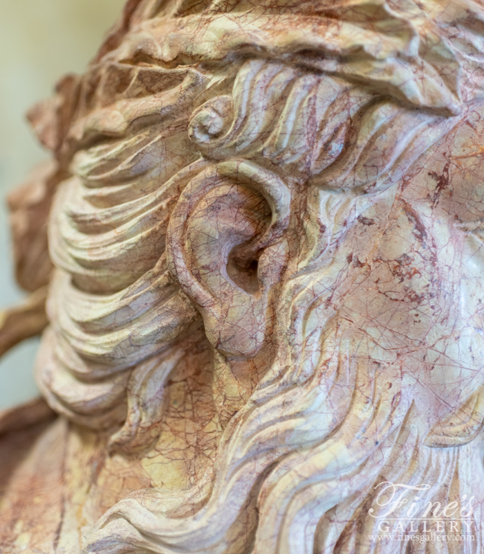 Marble Statues  - Marble Neptune Bust - MBT-425