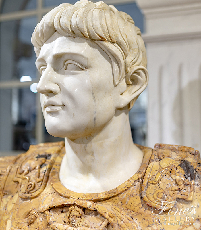 Marble Statues  - Caesar Augustus Marble Bust - MBT-435