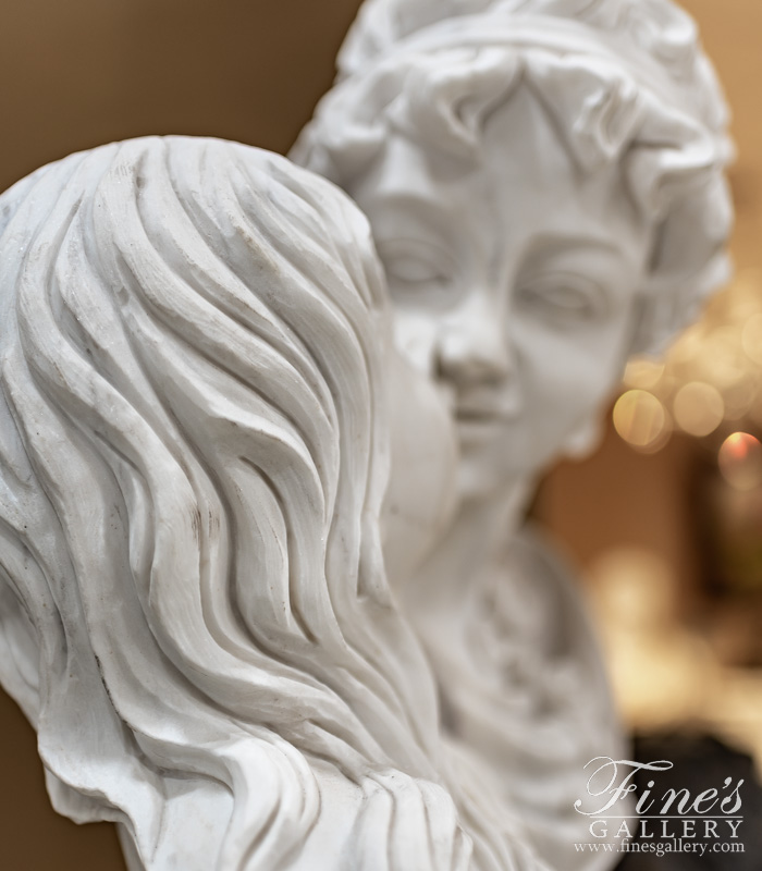 Marble Statues  - Marble Lovers Bust - MBT-453