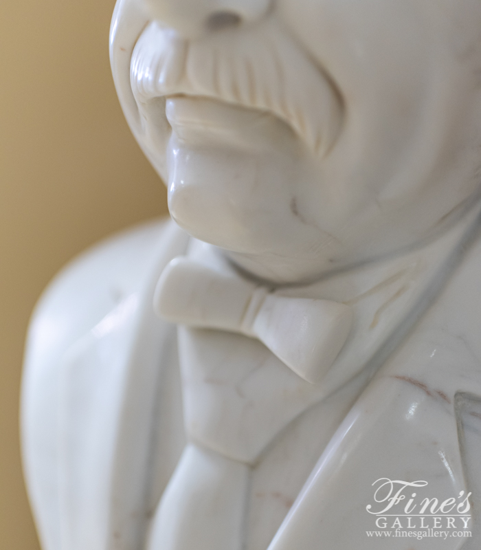 Marble Statues  - Bust Of Albert Einstein In Pure White Marble - MBT-458
