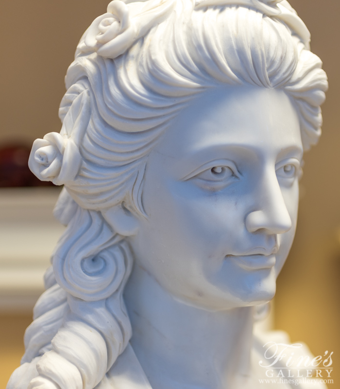Marble Statues  - Stunning Marble Noblewoman Bust  - MBT-460