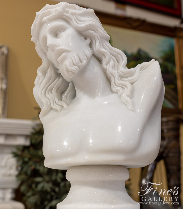 Marble Statues  - Jesus Christ In Pure White Marble - MBT-473