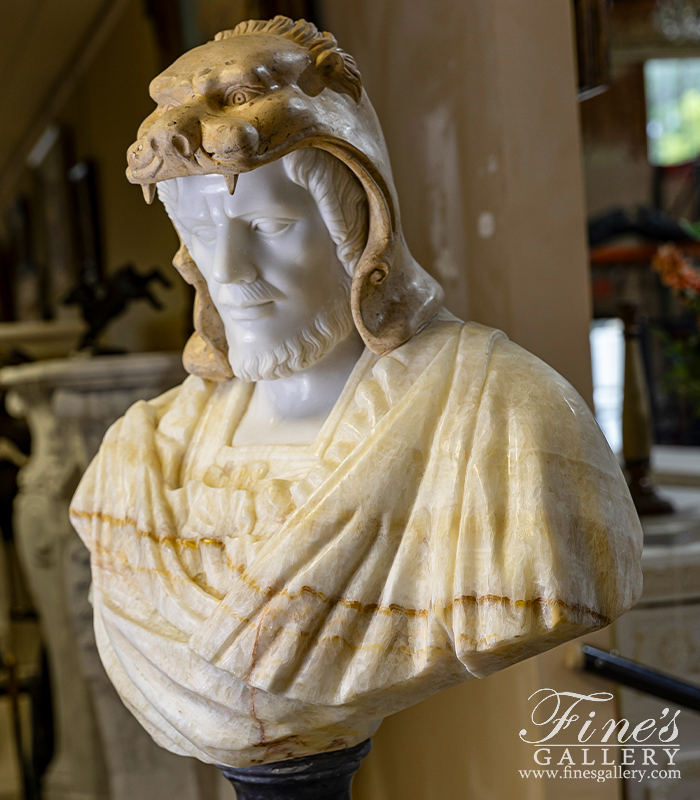 Marble Statues  - Alexander The Great Marble Bust - MBT-485