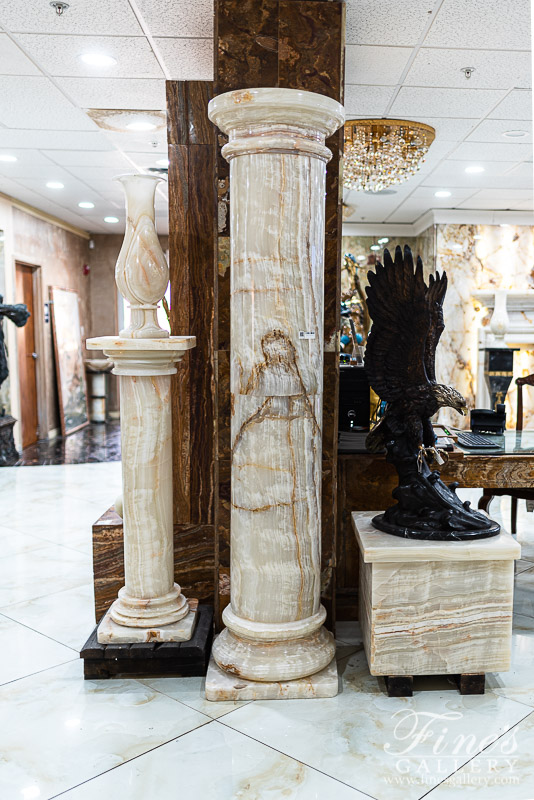 Marble Columns  - Tuscan Style Onyx Column - MCOL-319