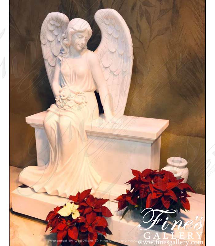 Search Result For Marble Memorials  - Beloved Angel Marble Monument - MEM-333