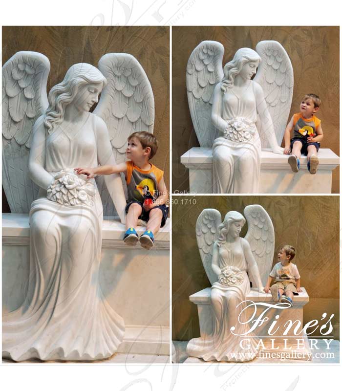 Search Result For Marble Memorials  - Beloved Angel Marble Monument - MEM-333