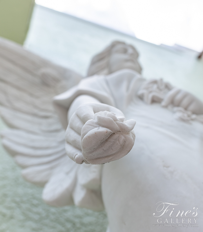 Marble Memorials  - Marble Angel Statue - MEM-399