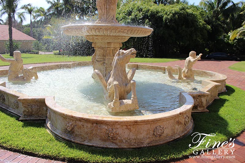 Marble Fountains  - Port Royal FL Monumental Marble Fountain - MF-1004