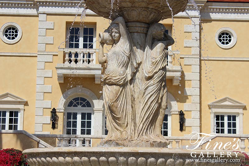 Marble Fountains  - Port Royal FL Monumental Marble Fountain - MF-1004