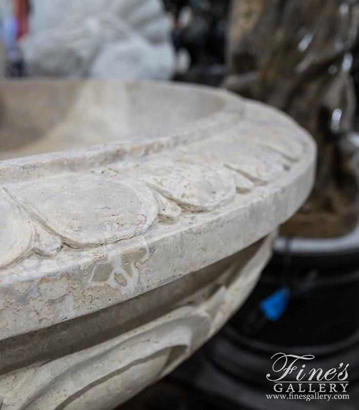 Marble Fountains  - Three Tiered Fountain In Light Travertine - MF-127