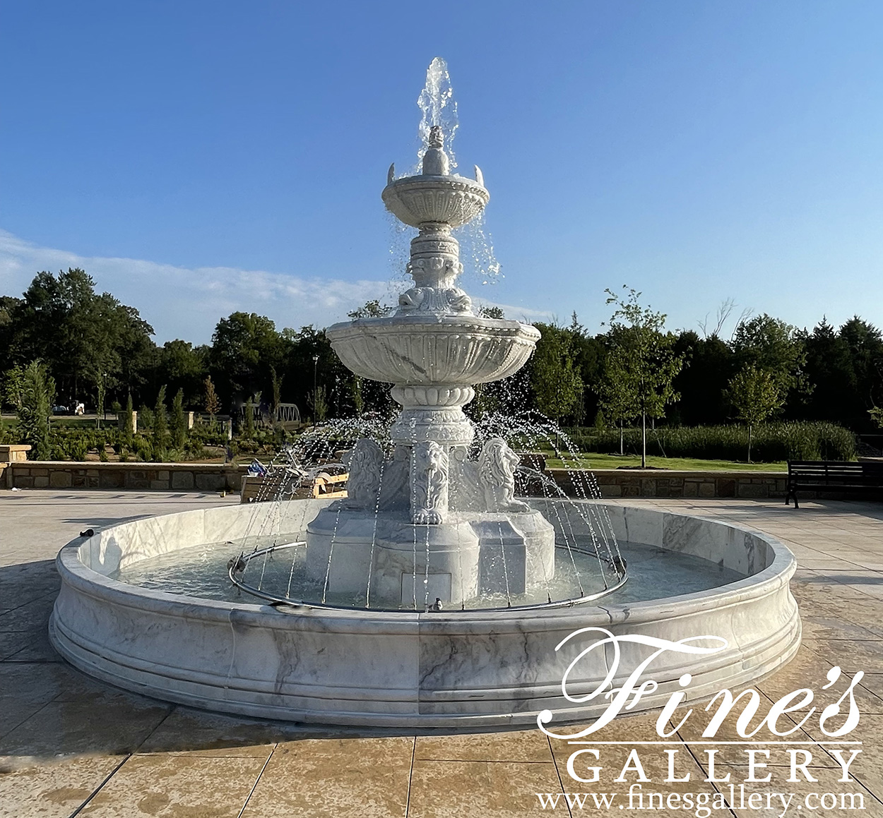 Marble Fountains  - Monumental White Marble Fountain XL - MF-1313