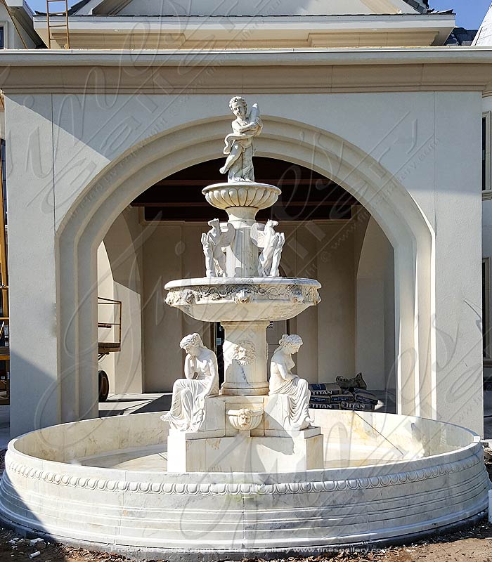 Search Result For Marble Fountains  - Antique White Greco Roman Fountain - MF-1315