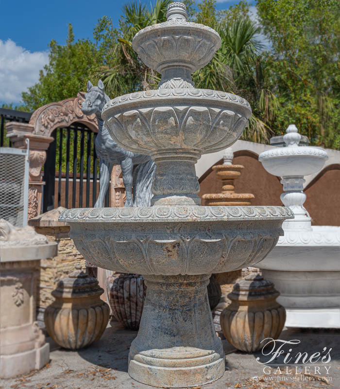 Marble Fountains  - Classic Granite Garden Fountain XL - MF-1372