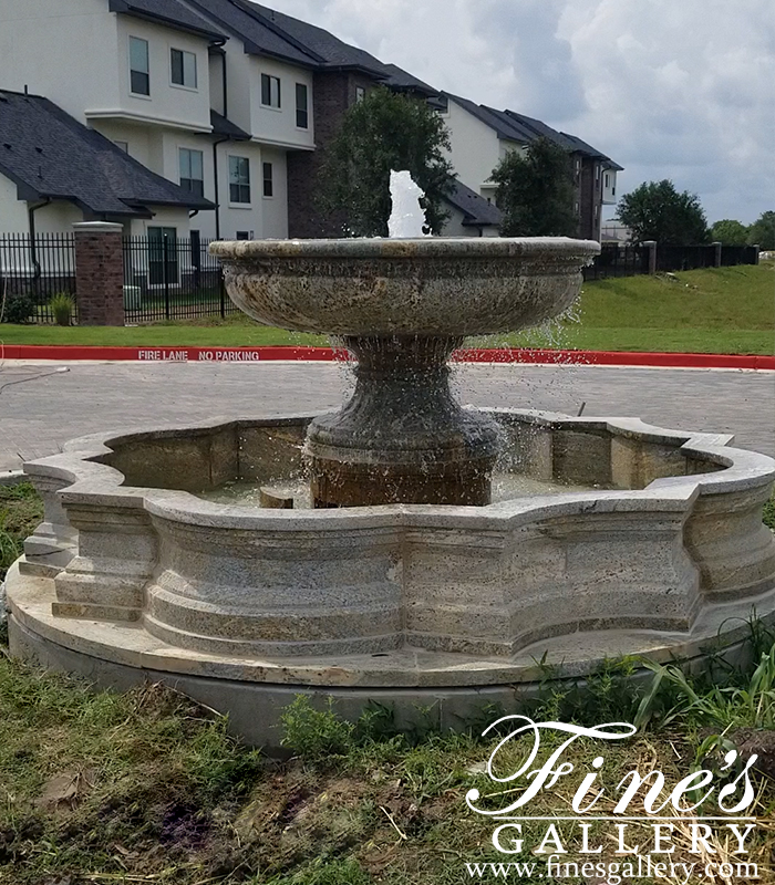 Search Result For Marble Fountains  - Single Tiered Granite Fountain - MF-1412