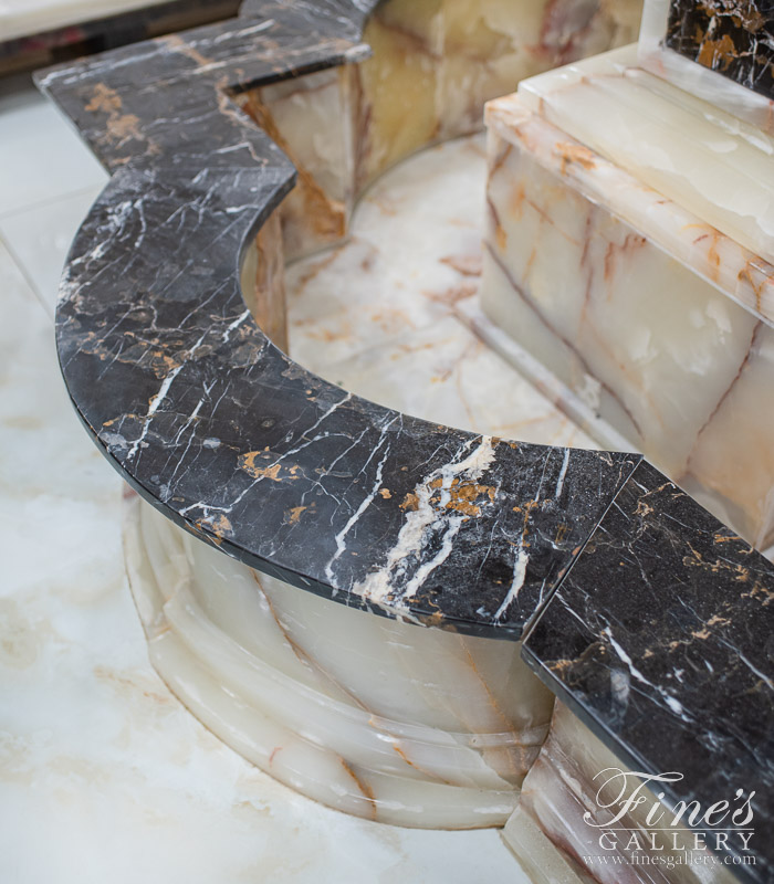 Search Result For Marble Fountains  - Luxurious Black And White Marble Fountain - MF-1509