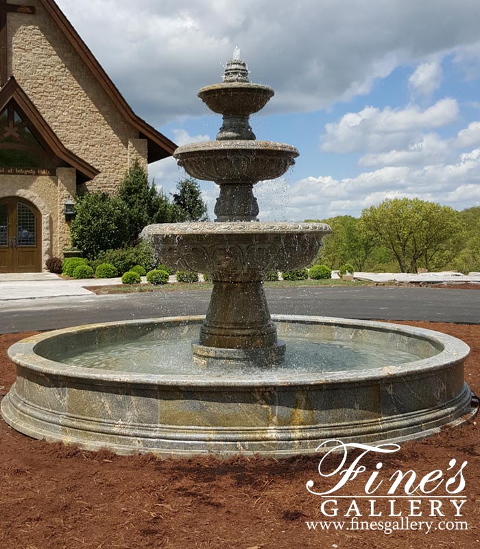 Marble Fountains  - Extra Large Outdoor Granite Fountain - MF-1596