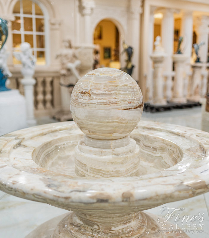 Marble Fountains  - White Onyx Fountain - MF-1597